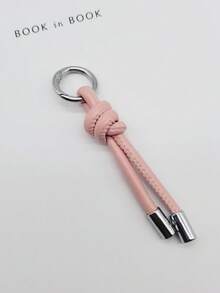 1pc PU Leather Keychain Pendant Minimalist Creative Couple Keyring Accessory Y2K - Multicolor - View 14