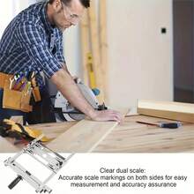 Guia Circular Ajustável para Serra, Adequado para Marcenaria de Precisão - Localizador de Borda de Cortador Elétrico com Estrutura de Metal e Mecanismo de Fixação, Permite Corte Reto e Limpo em Tábuas de Madeira, Ferramenta de Marcenaria