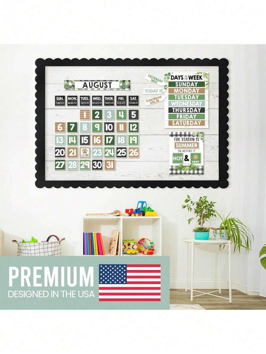 Classroom Calendar, 98 Pieces, Bulletin Board, Hadley Designs, Calendars & Planners, Calendar 2025, Calendar Creative Minimalist, Calendar>Teacher, Yearly Calendars, Calendario 2025-2026, Academic Calendar 2025-2026, Wall Calendar 2025, Numbers Calendar, - 農舍波西米亞綠化 - 查看 1