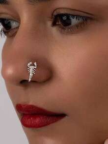 Women's Fake Nose Ring, Imitation Nose Septum Ring, Delicate Nose Clip, Party & Festival Gift, Gift For Friends - Multicolor-1 - View 5