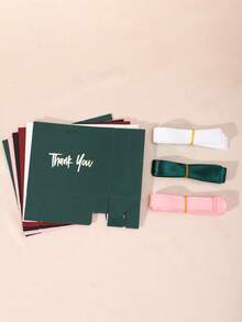 5/10pcs Kraft Paper Mini Gift Bags/Boxes, Foil Thank You Pattern Design With Gold Ribbon Bow, Suitable For Wedding, Valentine's Day, Birthday Party, Holiday Small Gifts Packaging, Halloween Candy, Snacks, Christmas Gifts, Christmas Tree Decor - Thank You Box - View 7