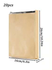 High-Quality Oil-Resistant Kraft Paper Bags, Thickened Paper Bags, Grease-Proof,Unbleached Kraft Paper Bags, Oil-Resistant Greaseproof Snack Bags For Bread, Biscuits, Sandwiches, Wraps, Food Storage Parchment Paper Bags - Multicolor - View 9