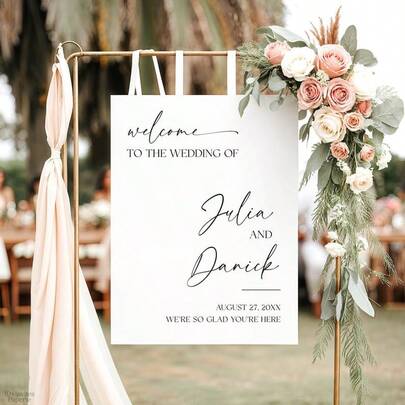 Wedding Welcome Sign, Luxury Wedding Ceremony Decor ,Forever Love, Minimalist