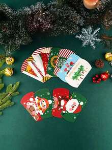 12/6/1pc Christmas Pillow Box Packaging Wedding Candy Paper Box, Christmas Pillow Gift Boxes With Santa, Snowman & Elk Prints For Candy, Small Presents, Holiday Party Favors, Stocking Stuffers, Table Decor, Secret Santa Exchange, Office Gift Wrapping, Winter Wedding, Birthday, And Home Decor