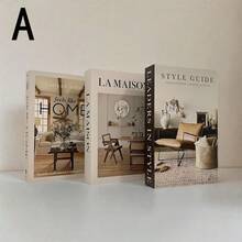 3pcs Vintage-Style Decorative Books, Fake Books, Simulation Books, Decor Books For Bookshelf, Cafe, Hotel, Photography Props, Film/Video Conversion Models, Nordic Home Decor, Coffee Table Accessories