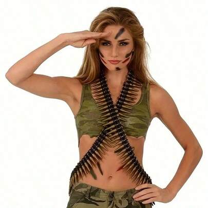 Patronenketten - Party Kostümzubehör, Party Spiele Cosplay Requisiten - Kostümdekorationen - Feiertags-Geschenke - Geburtstags-Geschenke - Perfekte Geschenke - Spielzeug - Oster-Geschenke - April Fool's Day Geschenke (Plastikpatronen - Zufälliger Stil)