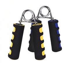1PCS  Hand Grip Strengthener, A-Type Hand Grip Strengthener, Fingerprint Dual-Color Cotton Cover Hand Grip Strengthener, Home Fitness, Prevent Mouse Fingers - 隨機 - 查看 7