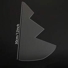 1/3 szt. Przezroczysty akrylowy szablon do szycia choinki - wzór na robótki ręczne do dekoracji świątecznych, 8/12/15 cali, świąteczny rękodzieło i prezent, idealny dla rodziny, przyjaciół, kochanków, szablon do szycia na Boże Narodzenie, idealny na Boże Narodzenie