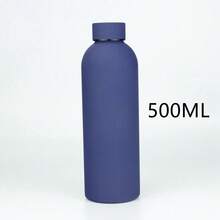 1 Stück doppelwandige Edelstahl Vakuumisolierte Flasche in einfarbig kreativem Design mit kleiner Öffnung, Yoga Flasche, Sommer Sport Wasserflasche, verschiedene Farben, geeignet als Geschenk zur Einschulung, zu Feiertagen und Geburtstagen für Jungen und Mädchen, für Büro, Zuhause und als isolierte Reiseflasche, mit glatter Gummi-Oberfläche