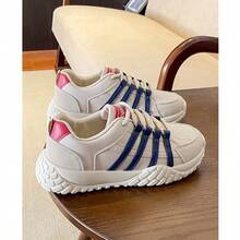 2025 New White Sneakers For Women, Korean Style Ins Casual Versatile Shoes For Street Style, Autumn - Blue - View 7
