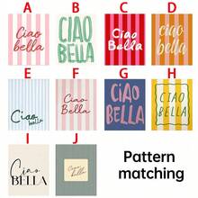 1pc Ciao Bella Poster Decoration, Wall Art, Girly Room Decor, Cute Wall Art, Pink Retro Poster, Wall Decoration Poster, Wall Canvas Decoration, Ideal Gift For Bedroom Living Room