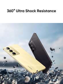 Realme C75 解锁手机 8GB+128GB/8GB+256GB 全球版，4G LTE，安卓 14 智能手机，50MP 摄像头，5828mAh 大容量电池，45W 快速充电，闪电金 - 金色 - 查看 3