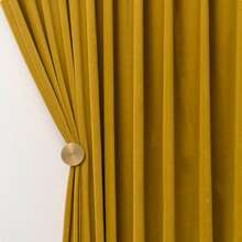2-Pack Velvet Blackout Curtains - Soft And Luxurious Soundproof Velvet Curtains, Suitable For Living Room Decoration, They Have Blackout, Insulation And Noise Reduction Functions, Very Suitable For Window Decoration In Living Rooms, Bedrooms, Balconies, Cafes And Other Spaces - 金色 - 查看 4