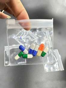 2/5/10/30pcs Travel Portable Pill Storage Bag, EVA Transparent Reusable Zipper Sealed Dust-Proof Waterproof Jewelry Organizer Pouch Travel Essentials For Holiday Vacation Medicine Organizer Emergency Kit Medicine Bag Pill Box Medicine Storage Bag For Travel For Outdoor First Aid Bag