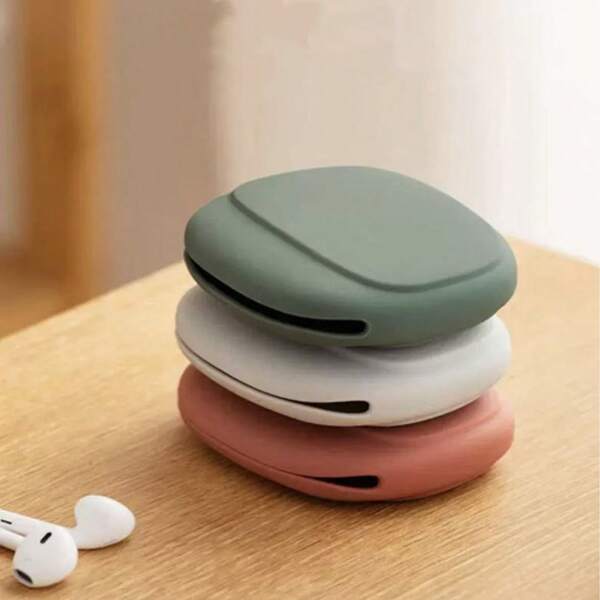 3 piezas Bolsa de almacenamiento, Estuche con cable, Monedero, Bolsa para auriculares, Organizador de cable de datos