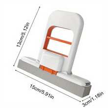 Mopa de mano mini mejorada con esponja - Lavado sin manos, plegable para almacenamiento, mango ergonómico y diseño compacto para cocina, baño, sala de estar - Herramienta de limpieza de plástico, accesorio de limpieza de baño, herramienta de limpieza moderna, mango de fácil agarre