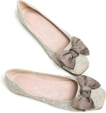 SAILING LU Square Toe Flats Shoes Rhinestoned Bowknots Ballet Flats For Women Studded Dress Shoes Comfort Light Weight LoafersChristmas - A-杏 - 查看 6