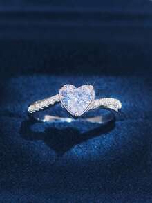1pc Heart Infinity Ring - Symbol Of Eternal Love And Romance - Unique Gift For Couples, Anniversary, And Everyday Wear
