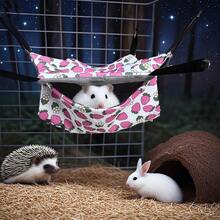 Small Animal Hideaway& Hammock, Cozy House With Roof For Small Pets To Sleep And Hide - Washable Pet Cave& Hideout Corner, Hanging Hammock Hideout Bed, Cage Accessories For Guinea, Hamster, Rat, Glider, Squirrel, Ferret, Kitten, Squirrel, Chinchilla
