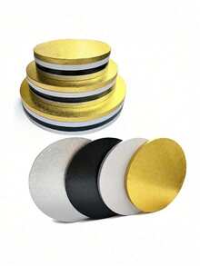 1pc (6/8/10/12 Inch) Round White Cake Boards, Cake Board Base,For Bakery Baking, Cake DIY, Desserts, Wedding Celebrations, Birthday Parties, Snacks, Cupcake Display Trays, Themed Parties,Wedding Party - Multicolor - View 12