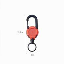 Llavero táctico con cremallera automática para exteriores, broche multifuncional con colgante, estuche retráctil de acero de 23.6 pulgadas, adecuado tanto para hombres como para mujeres, herramienta antirrobo multifuncional, portaplacas táctico, apto para actividades de camping, pesca, caza y golf.