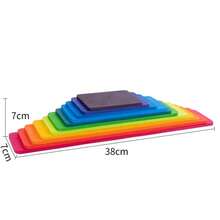 Children's Rainbow Stacking Building Blocks Toys, Creative Construction Blocks, Brain Development Toys, Open-Ended Playset, Children's Gift