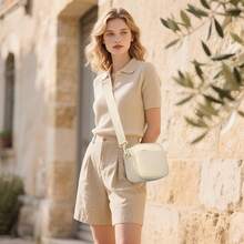 Checkered Crossbody Bag For Women Small Cute Purses  Shoulder Handbags Wide Strap - Beige - View 11