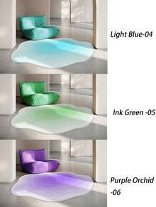 1pc Imitation Cashmere Carpet, Thickened Living Room Sofa And Coffee Table Floor Mat, Irregular Cloud Bed Blanket In The Bedroom, Kitchen Mat, Bedroom Plush Mat - Multicolor - View 15