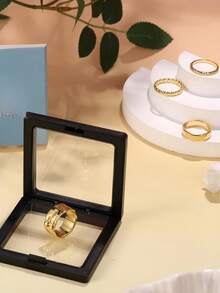 Milacolato Stackable Chunky Gold Rings For Women Non Tarnish Dainty 14K Gold Plated Stacking Thumb Rings Set  Gold Wedding Band Ring Size 5-11 - Multicolor - View 6