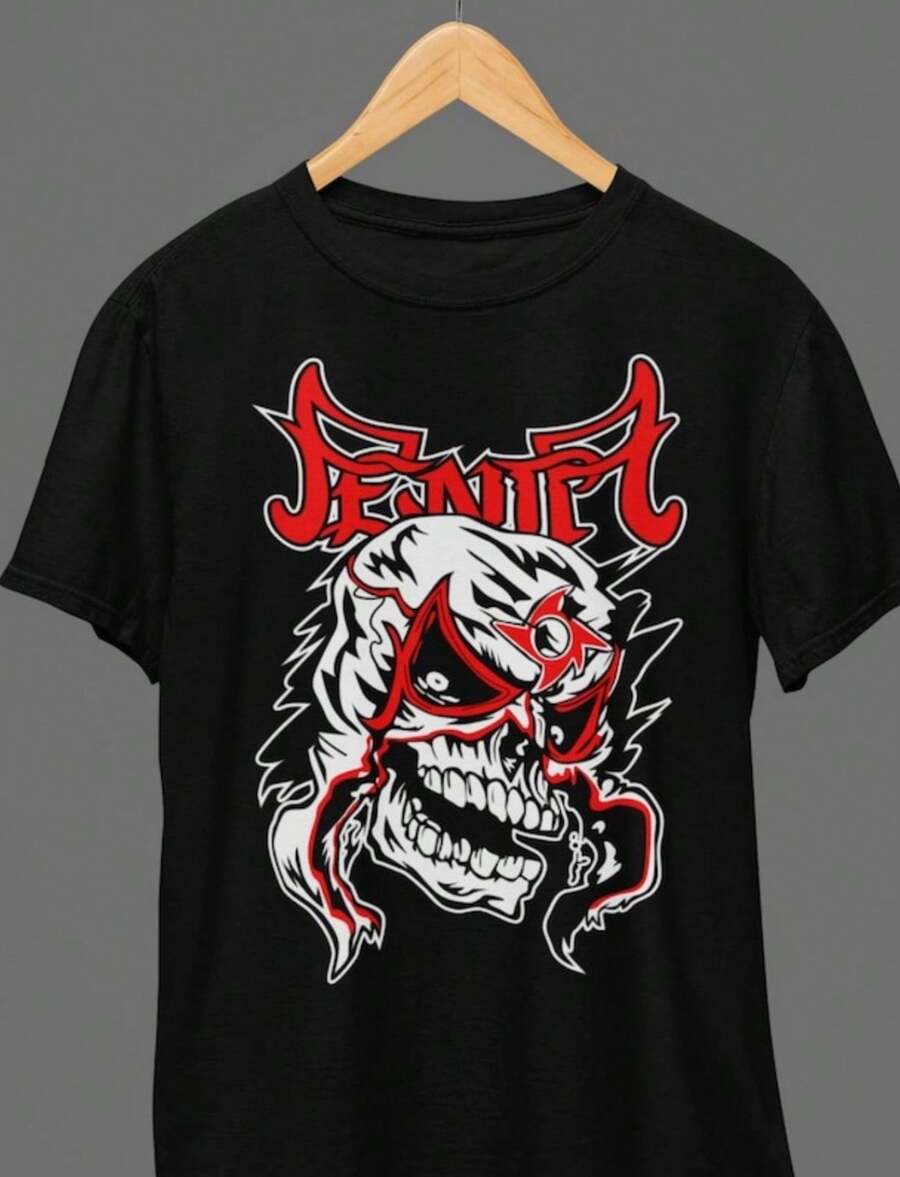 Penta Cero Miedo, Pentagon Cero Miedo Wrestling WWE T-Shirt - 黑色 - 查看 1
