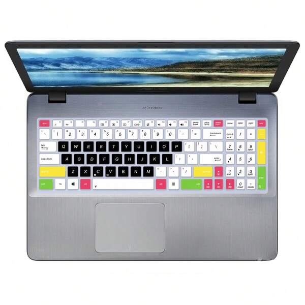 1 szt. Skórka klawiatury angielskiej na całą powierzchnię, kompatybilna z modelami ASUS (G501JW, UX501, K501UX, K501LX, GL502VY/VM, GL551JM/JW, GL552VW/JX, Q503UA, Q524U, Q552UB, Q553UB, Q534UX, F554LA, F555LA, F555UA, F556UA, R556LA, X550ZA, X751LAV, GL752VW, GL702) – kolorowa i ochronna