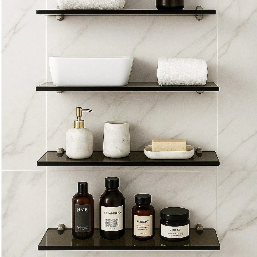 Combo 4 Shelves 10x30 Glass - Smoked - View 1