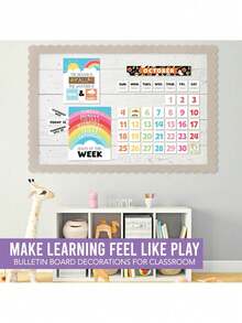 Classroom Calendar, 98 Pieces, Bulletin Board, Hadley Designs, Calendars & Planners, Calendar 2025, Calendar Creative Minimalist, Calendar>Teacher, Yearly Calendars, Calendario 2025-2026, Academic Calendar 2025-2026, Wall Calendar 2025, Numbers Calendar, - 白色塗鴉水平 - 查看 5