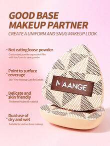 MAANGE 1 Stück Dreieck Luftkissen Puderquaste, mit Etui, Make-up Schwamm, weich anzufühlen, für Trocken- und Nassanwendung, wiederverwendbares Make-up Werkzeug, Make-up Schwämme für Foundation, zum Vermischen von flüssigen Foundations, Pudern und Cremes, tragbares Reisegeschenk, Geschenk für Frauen & Mädchen, Make-up, günstig, Raumdekoration, Schminktisch, Reise, Schlafzimmer, Make-up Accessoires, Quaste, Make-up Blender, Puderquaste, Make-up Schwamm, günstig, Strumpfstopfer, Make-up, Make-up Werkzeuge, günstige Sachen, Geschenke, Geschenke für Frauen, Weihnachtsgeschenke