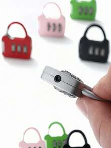 Digit Mini Round Combination Lock, Padlock, Anti-Theft, Luggage Lock, Student, Dormitory, School Bag, Cabinet, Drawer Lock,For Luggage, Pencil Case, Backpack, Cartoon Waterproof Padlock For Outdoor Travel, Student Dormitory, Cabinet, Drawer,Electric Bike, Bicycle Basket Lock, Helmet Lock, Cabinet, Luggage, Travel Accessories