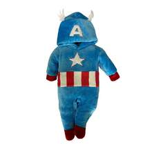 Marvel Baby Romper With Embroidered Hat - 藍色 - 查看 2