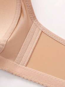 5pcs Large Size Thin Push Up Flower Bra Seamless Solid Color Women Bralettes - 彩色 - 查看 9