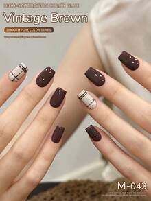 XEIJAYI 15ML 8色棕色系列凝胶指甲油套装，UV LED浸胶指甲油，节日DIY美甲设计，适合所有季节的指甲 - 彩色 - 查看 4