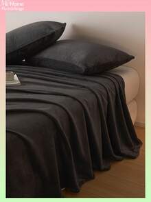 1pc Crystal Velvet Solid Color Flat Sheet, Bedding, Soft & Skin-Friendly, Multiple Colors Available, Simple & Fashionable Home Decor, Suitable For Men, Women, Dorm, Bedroom, Soft & Comfortable Bedding, Machine Washable, Simple & Casual Daily Use, Available In Twin, Full, Queen, King Sizes - Multicolor - View 23