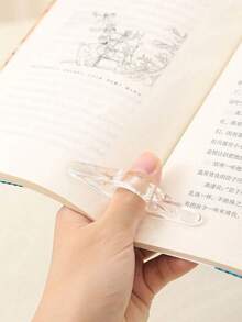 1pc Thumb Clip Book Page Holder, Reading Aid, Thumb Clip Book Page Holder And Bookmark, Coffee Companion, Thumb Press Bookmark, Thumb Press Book Page Holder, Reading Assistant, Reading Aid, Student Book Accessories, Extender, Convenient Bookmark, Reading Aid, Student Book Accessories, Book Opener, Convenient Bookmark, Thumb Reading - Multicolor - View 6