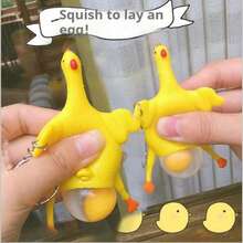 1 款趣味挤压产蛋母鸡：儿童创意减压鸡玩具！（轻微瑕疵，不影响使用） - 彩色 - 查看 4