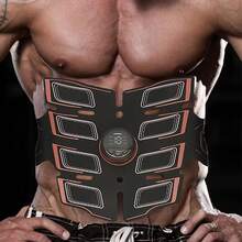 ABS Stimulator Workout Equipment, Ab Machine USB Rechargeable Gear For Abdomen/Arm/Leg, Strength Training Equipment For Men And Women - Orange - Visa 7