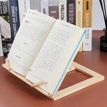 Look Bookshelf Wooden Reading Bookshelf Children's Reading Stand Notebook Stand Reading Anti-Myopia Bookshelf - 彩色 - 查看 3