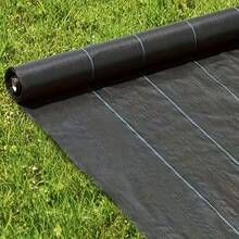 1 Roll Heavy Duty Black Barrier Fabric, 60cm*1000cm - Durable PP Material, Suitable For Lawn Care, Garden Beds And Yard Control - Textured Surface Reinforced Control - Ideal For Flowers, Vegetables And Landscaping Projects, Agricultural Covering, Grid Pattern Fabric, Sturdy Garden Covering