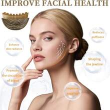 1 Set Cepillo de contorno facial y corporal linfático, masajeador de drenaje linfático para la cara, cepillo de cepillado en seco para la cara, moldeado de mentón y línea de la mandíbula, diseño ergonómico, ajuste preciso a la piel