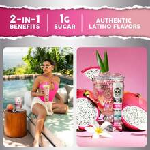 Salud 2-In-1 Energy & Focus Drink Mix With 200mg Organic Caffeine, Pitaya (Dragon Fruit) Flavor, 350mg L-Theanine & 500mg L-Tyrosine, Clean Energy Drink, Vegan, Non-GMO, Gluten Free - Beverage - 1pc - 查看 2