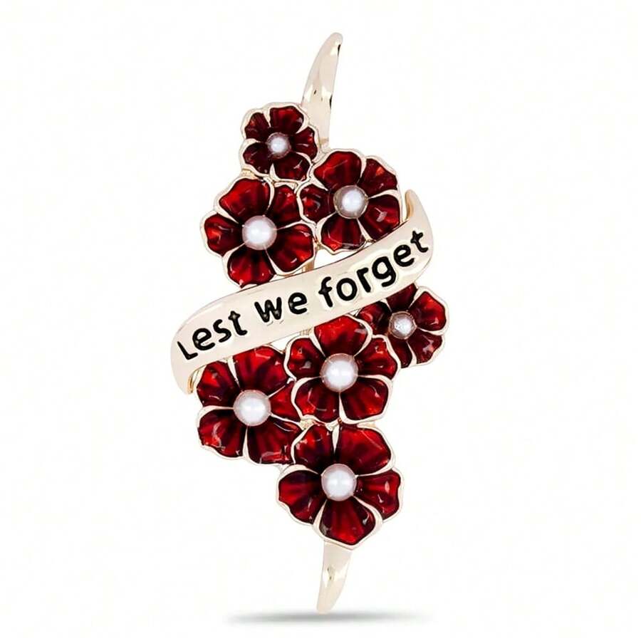Remembrance Day Poppy Lapel Pin, Brooch Jewelry Accessory, Office Supplies - Multicolor - View 1