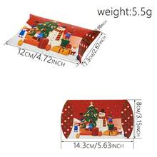 48PCS Christmas Pillow Boxes Small Gifts Boxes Christmas Gift Card Holders Bulk 12 Designs Xmas Gift Boxes Decorative Paper Container For Gift Jewelry Xmas Party Favors