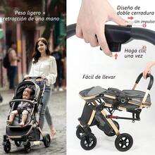 Carreola Para Bebés Con Portabebe, Carriola Para Bebé Bastón - Gris - Ver 4