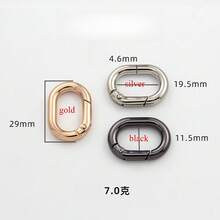 Chốt cửa lò xo thép không gỉ 304 chắc chắn, nhiều hình dạng vòng oval để làm đồ trang sức, đồ thủ công mỹ nghệ tự làm, khóa an toàn, móc khóa lò xo, khóa bấm, đồ trang sức tự làm, vòng cổ, vòng tay, móc khóa phù hợp cho ba lô và túi xách, hoặc làm móc khóa/dây đeo cho cuộc sống hàng ngày - hình bầu dục - Xem 17